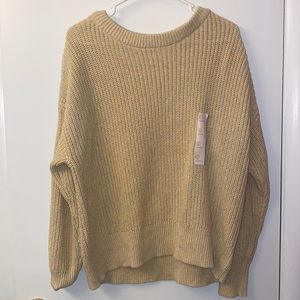 long sleeve sweater size:large color:yellow